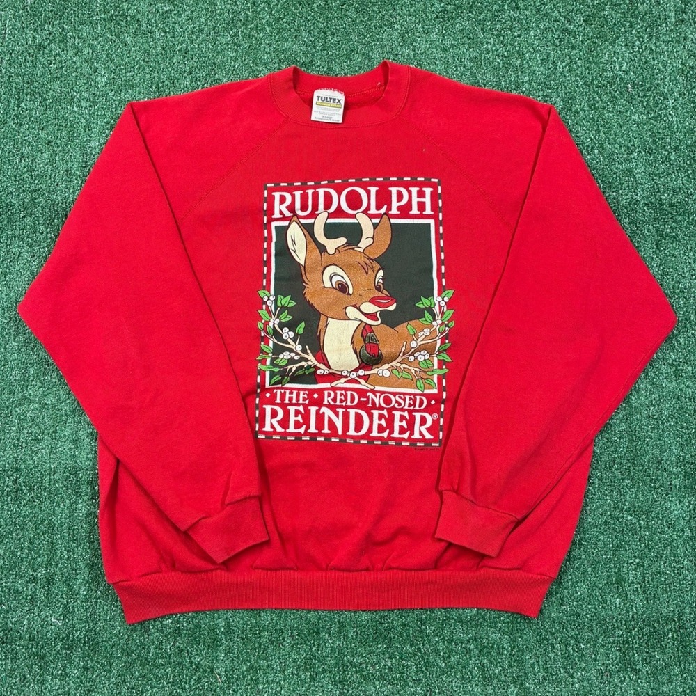 Vintage 90s Rudolph The Red-Nosed Reindeer Promo Crewneck Sweatshirt‎